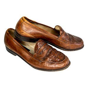 Vintage Bragano by Cole Haan Woven Leather Loafers